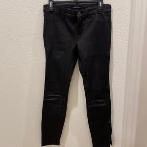 J brand black leather pants